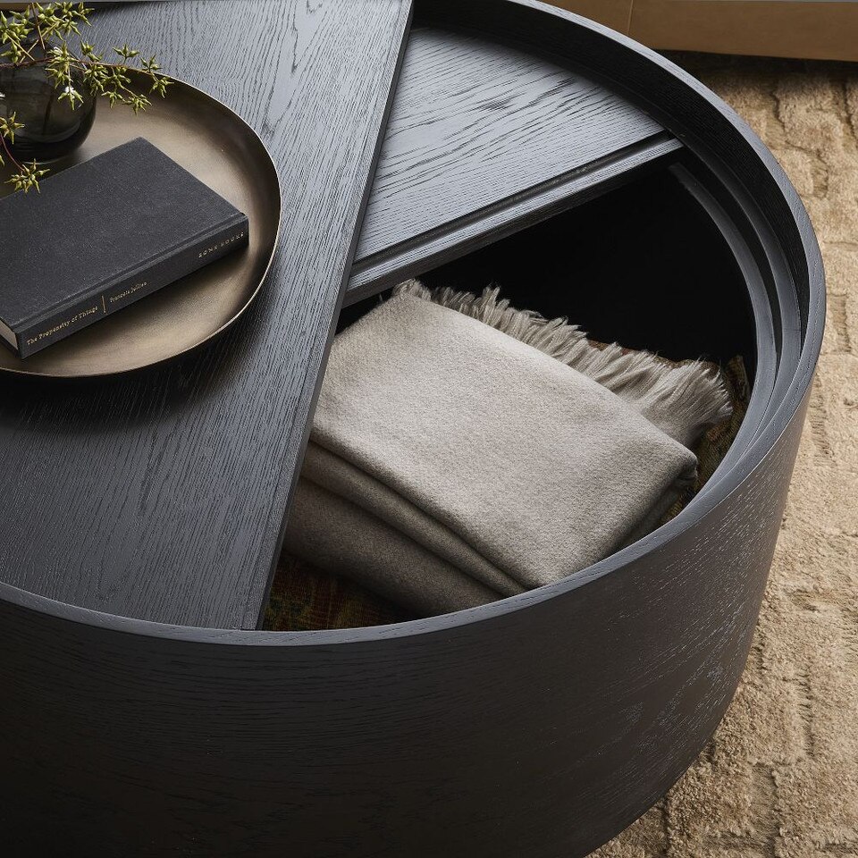 Volume Round Storage Drum Coffee Table (91 cm) | West Elm Australia